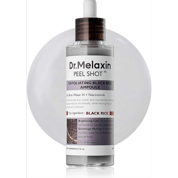 Peel Shot Glow Black Rice Peeling Ampoule 80Ml, Dead Skin Gentle Exfoliating Amp - Picture 5 of 7